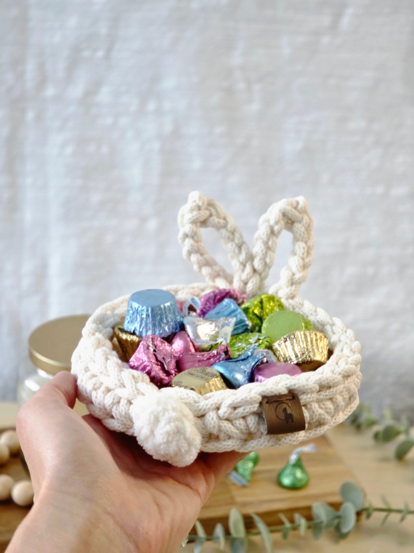 Bunny Coaster in 2 sizes Crochet Pattern PDF + Video Tutorial