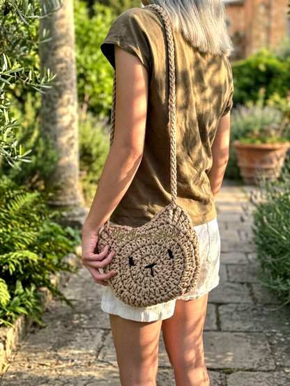 2 Sizes Cat Bag Crochet Pattern with Adjustable Handle (Digital Download & Video Tutorial)
