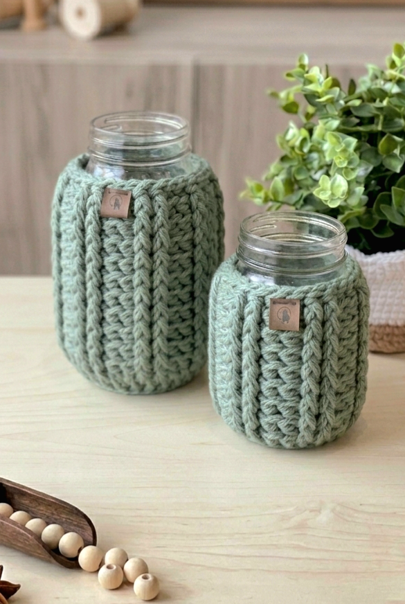 Hand-crocheted Mason Jar Cozy (Pint/ Quart)