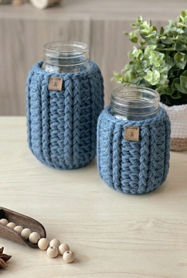 Hand-crocheted Mason Jar Cozy (Pint/ Quart)