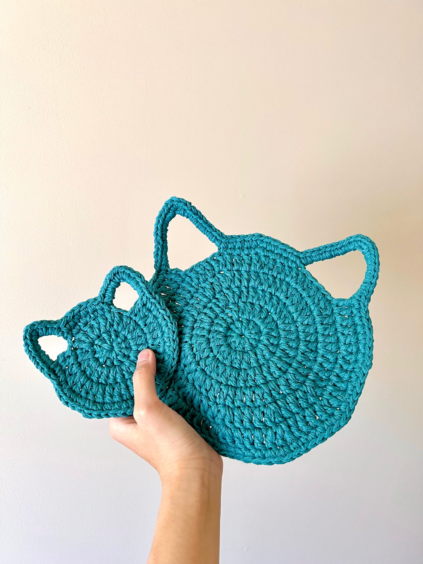 Cat Potholder & Dish Scrubby Crochet Pattern - Instant Download PDF