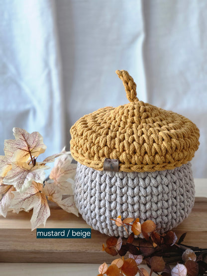 Acorn Basket (Large or Small) - Fall Home Decor