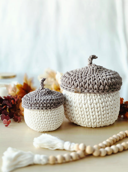 Acorn Basket (Large or Small) - Fall Home Decor