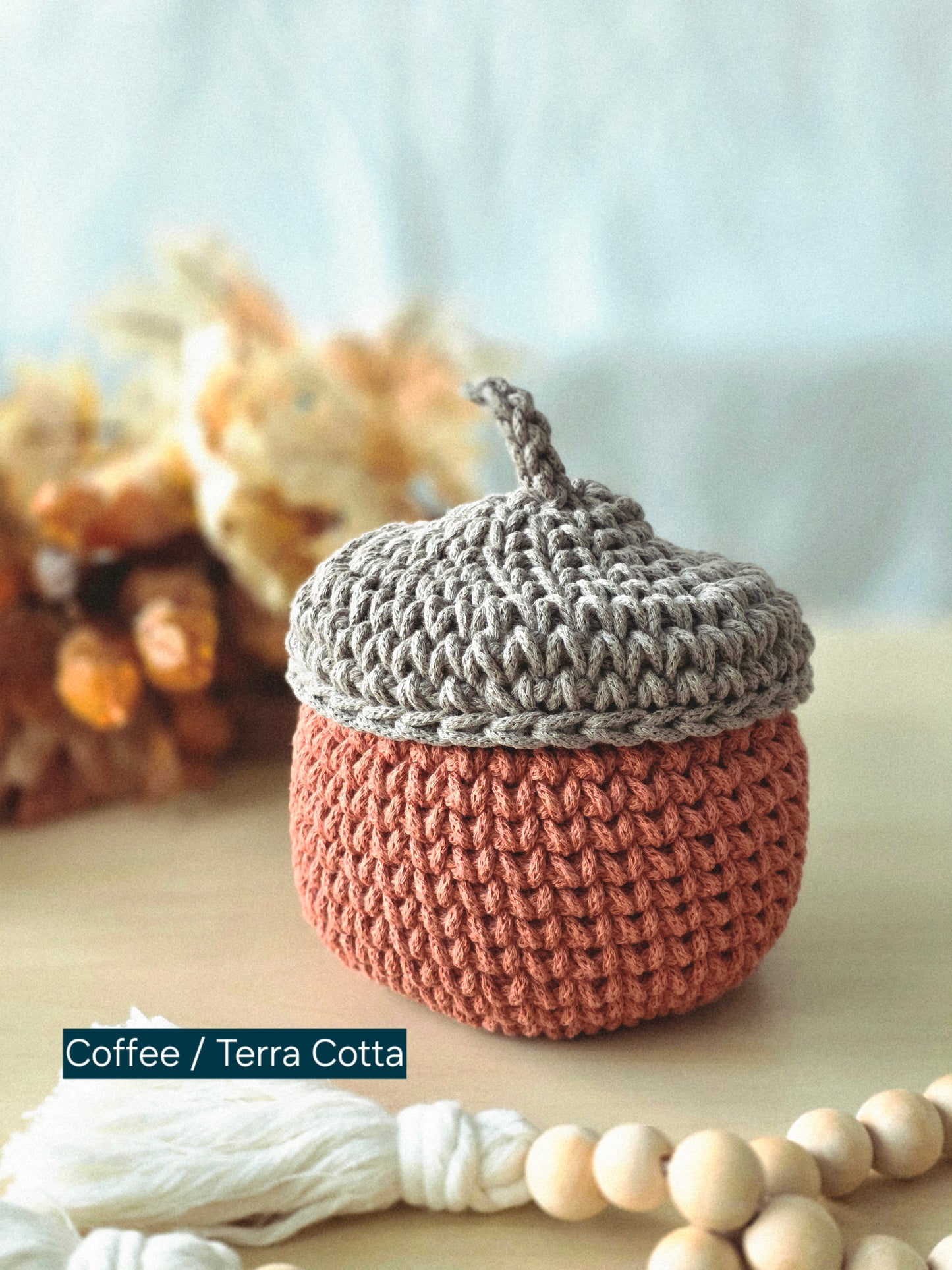 Acorn Basket (Large or Small) - Fall Home Decor
