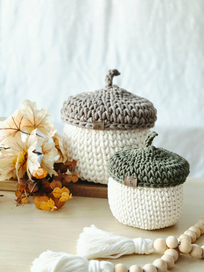 Acorn Basket (Large or Small) - Fall Home Decor