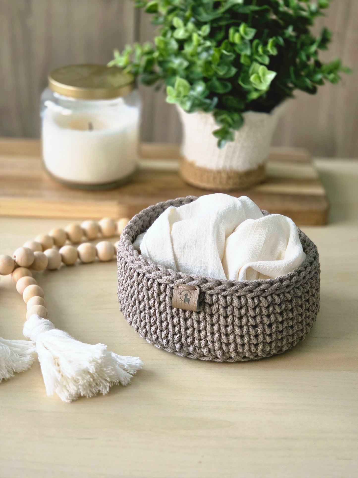 Round Crochet Nesting Basket (3 sizes)