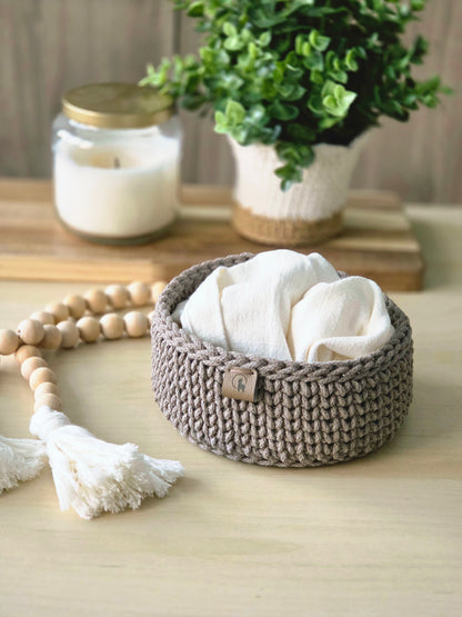 Round Crochet Nesting Basket (3 sizes)