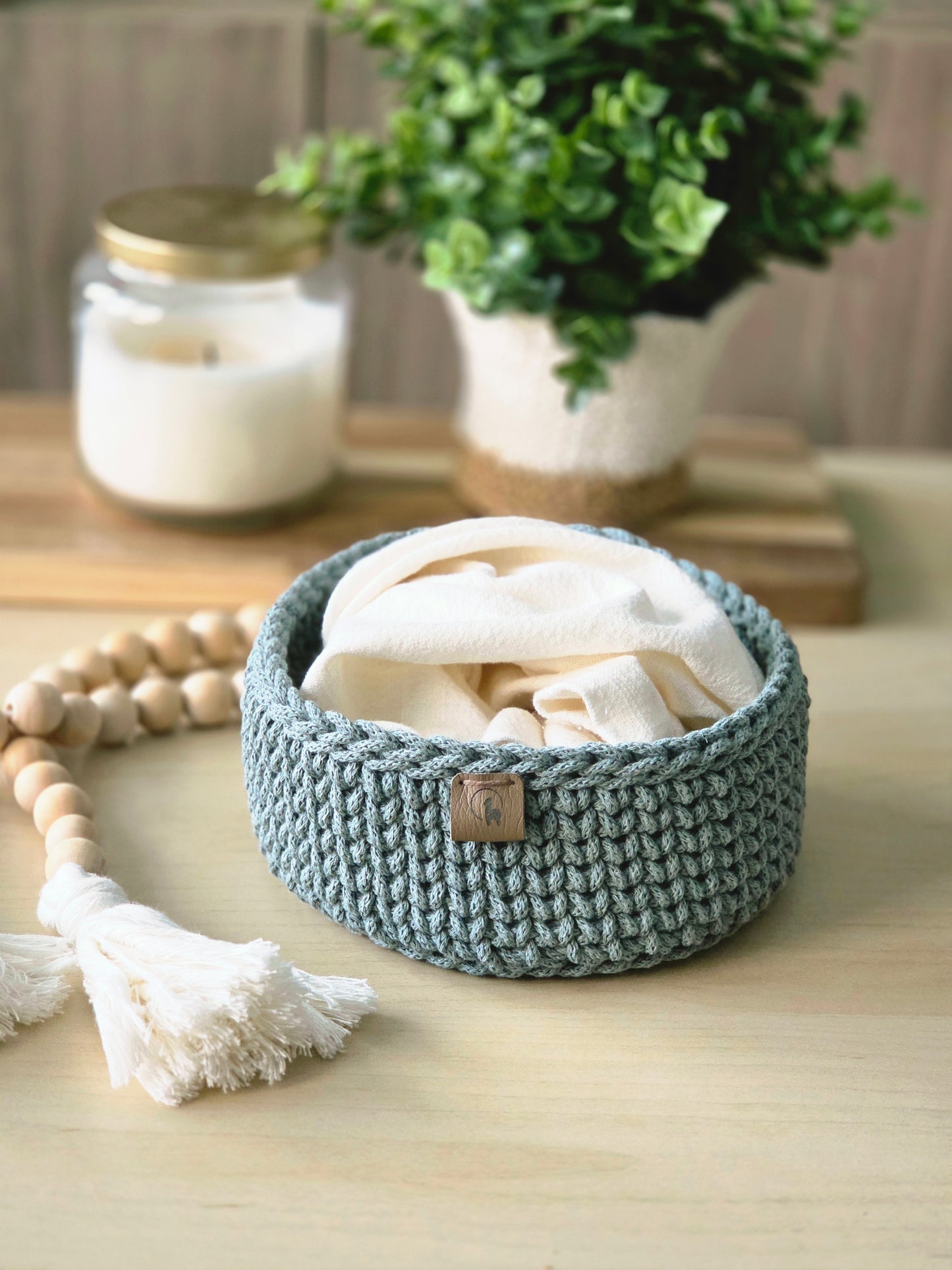 Round Crochet Nesting Basket (3 sizes)