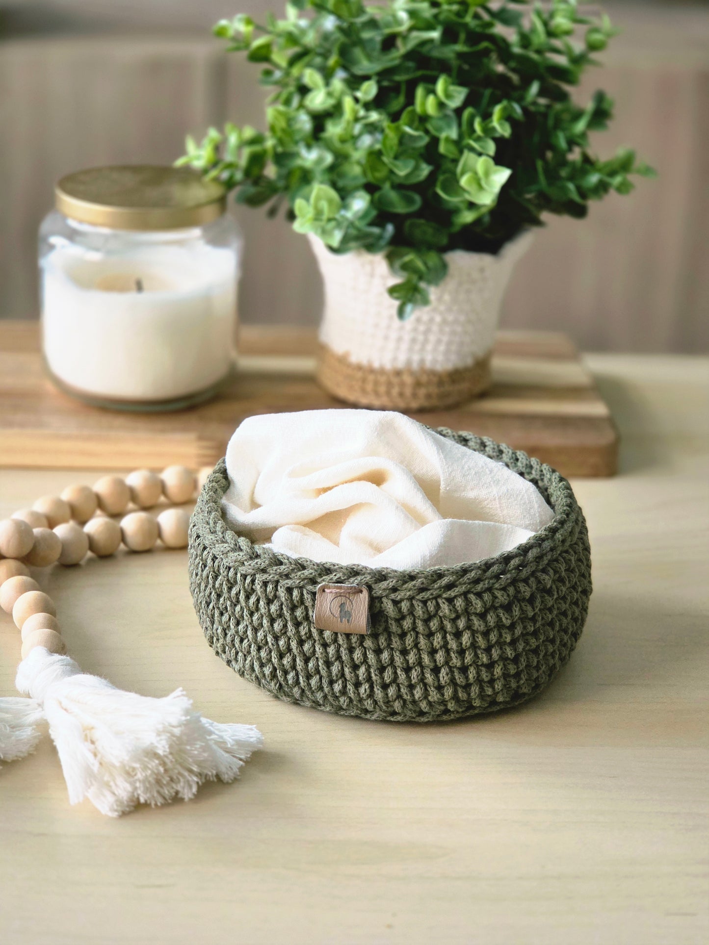 Round Crochet Nesting Basket (3 sizes)
