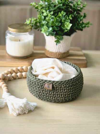 Round Crochet Nesting Basket (3 sizes)