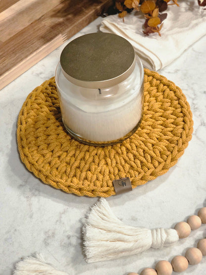 Chunky Round Hot Pad- 3 sizes Option, with or without hanging loop