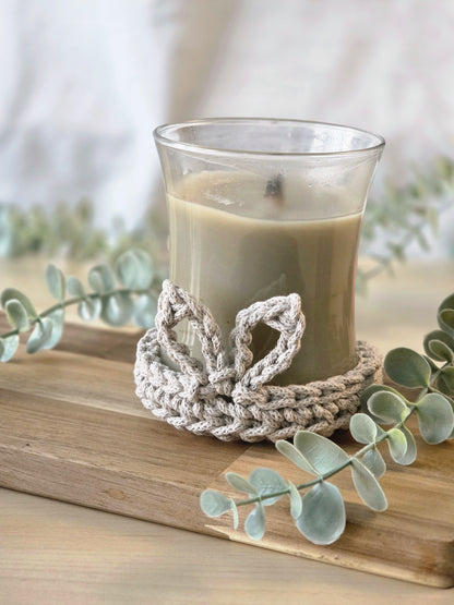 Hand-crocheted Bunny Coasters- Set of 4, 6 or 8
