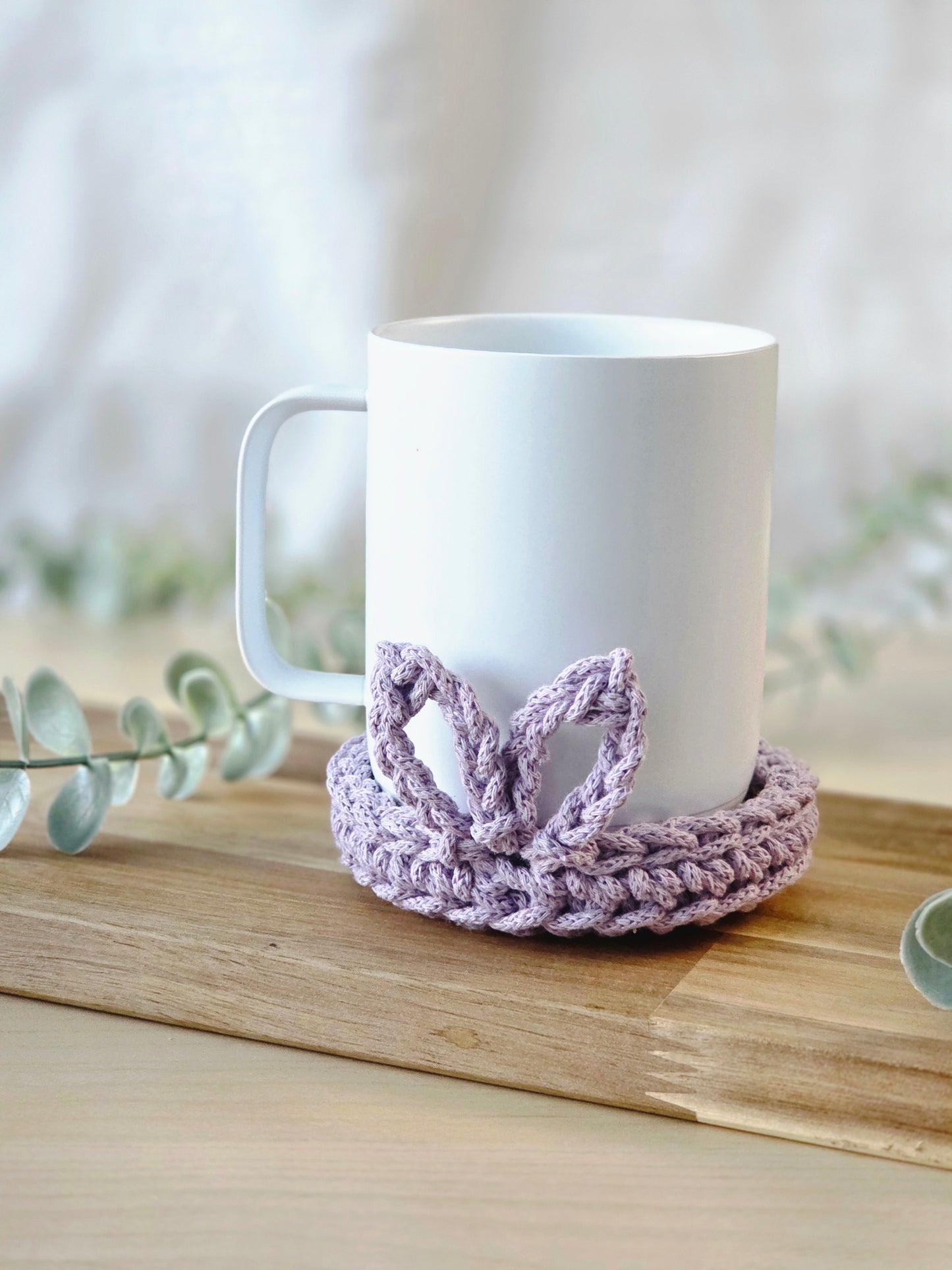 Hand-crocheted Bunny Coasters- Set of 4, 6 or 8