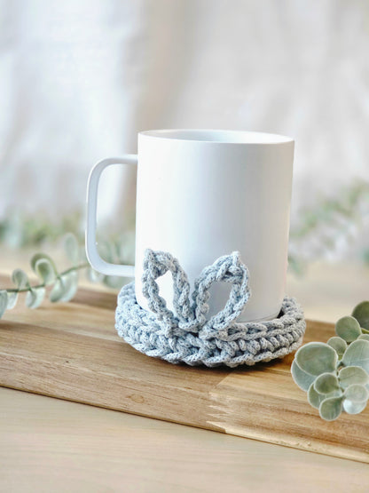 Hand-crocheted Bunny Coasters- Set of 4, 6 or 8