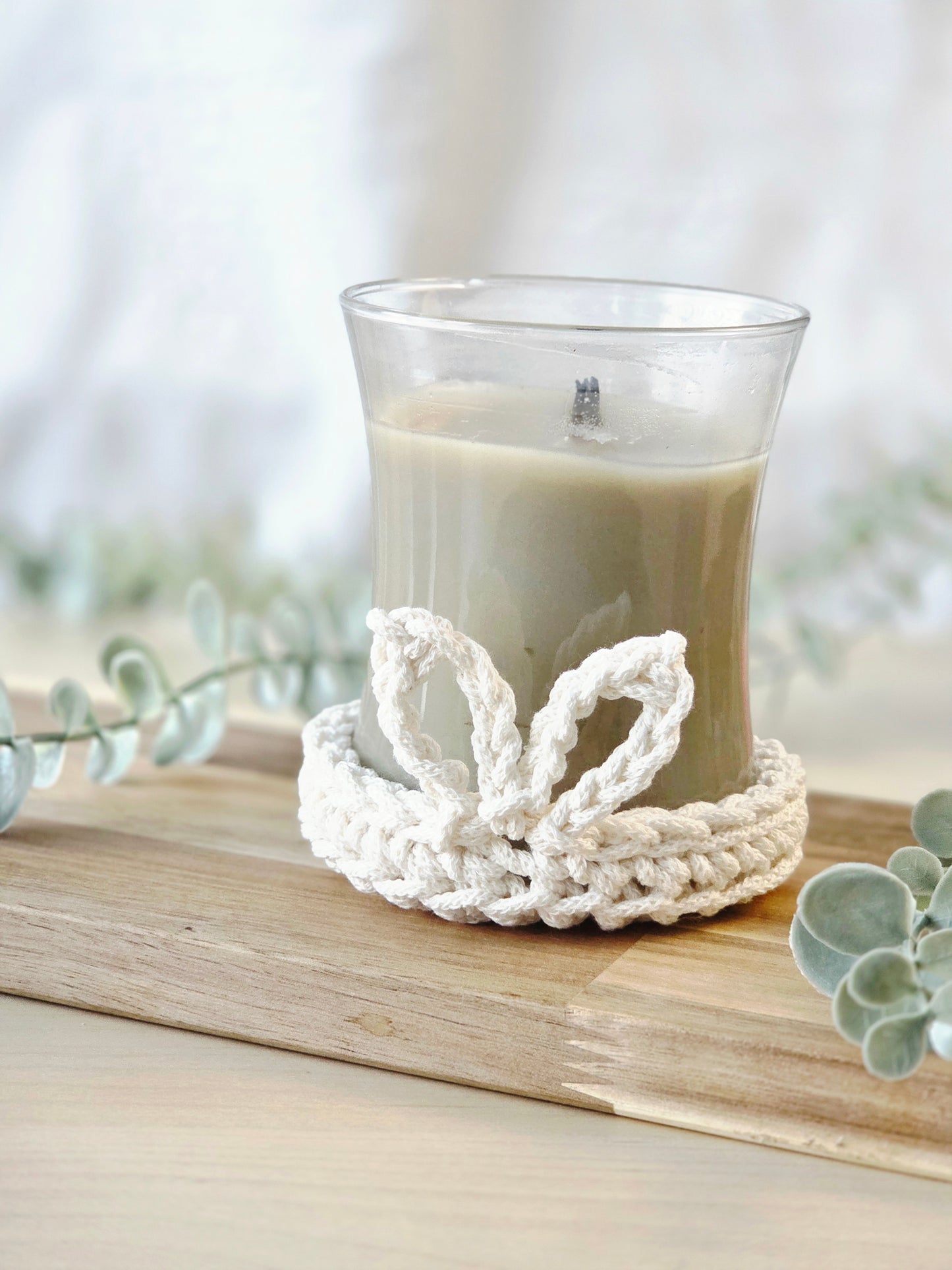 Bunny Coaster in 2 sizes Crochet Pattern PDF + Video Tutorial