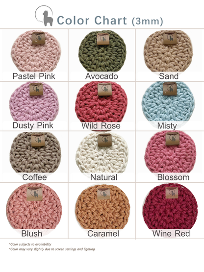 Rectangular Crochet Basket (Large or Small) - Cotton Storage Tray for Shelves & Desks