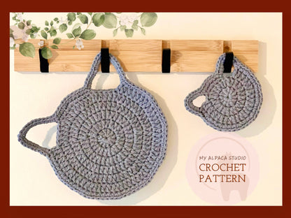 Cat Potholder & Dish Scrubby Crochet Pattern - Instant Download PDF