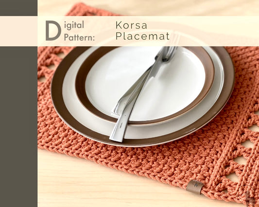 Korsa Placemat Crochet Pattern - Instant Download PDF
