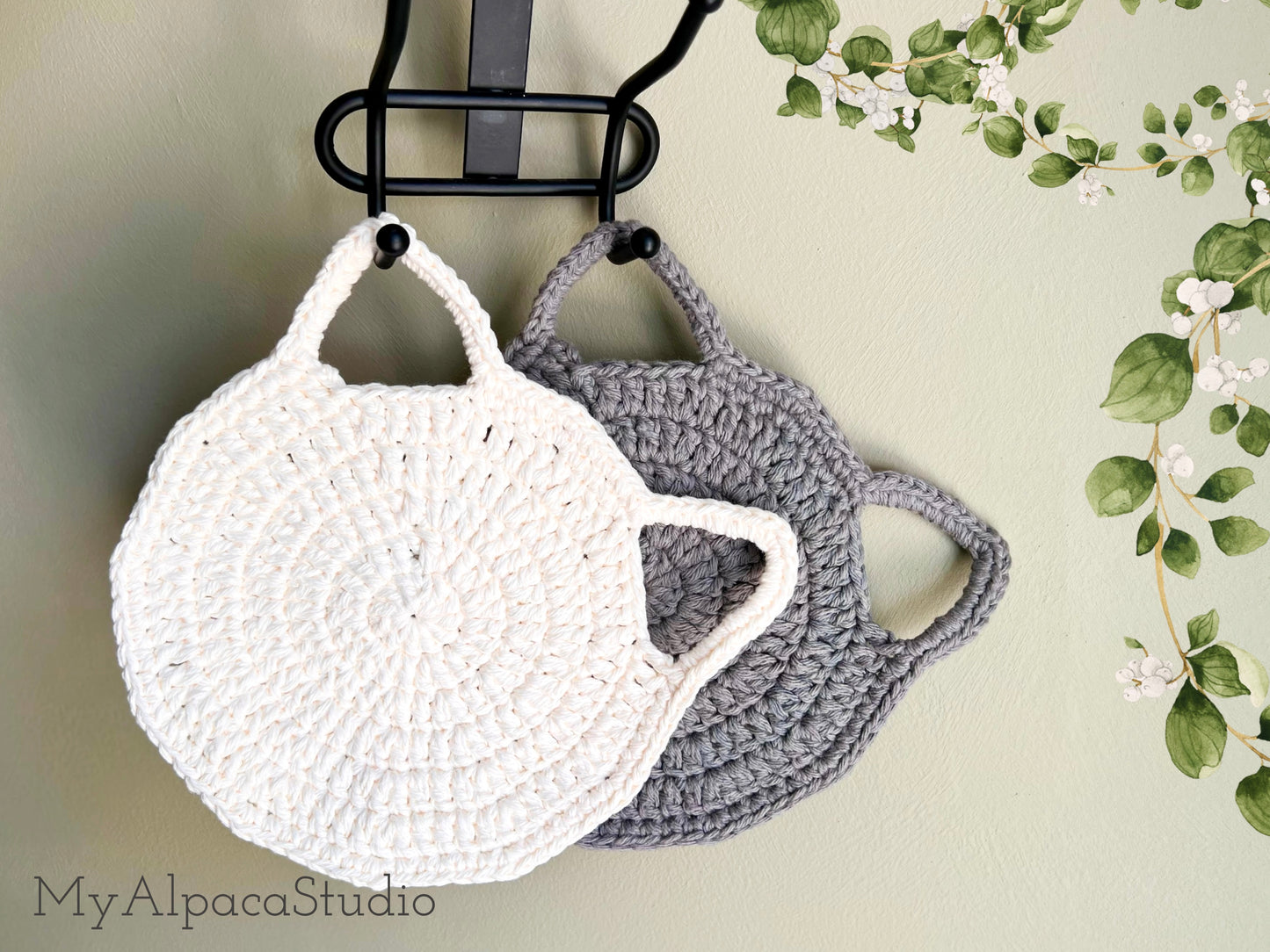 Cat Potholder & Dish Scrubby Crochet Pattern - Instant Download PDF