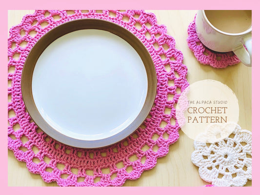 Blossom Placemat Crochet Pattern - Instant Download PDF