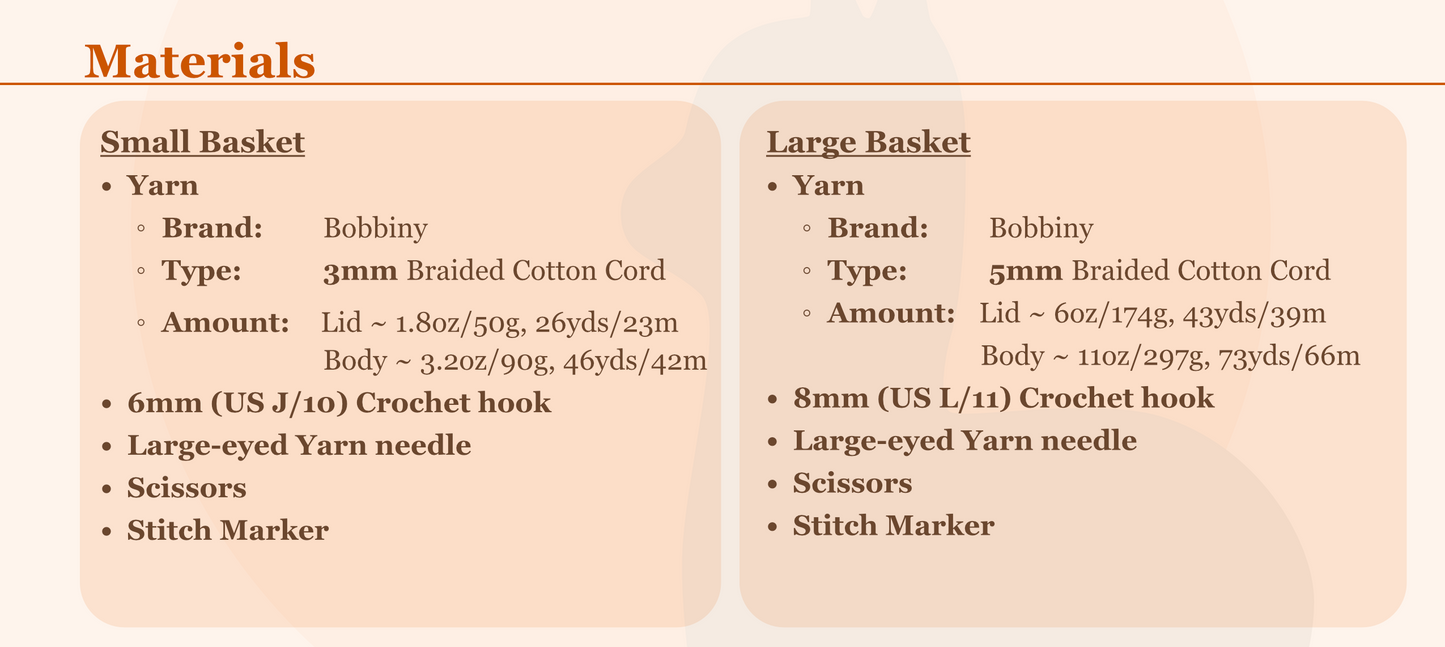 Acorn Basket Crochet Pattern - Instant Download PDF