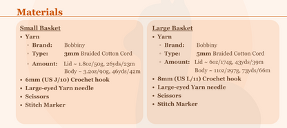Acorn Basket Crochet Pattern - Instant Download PDF