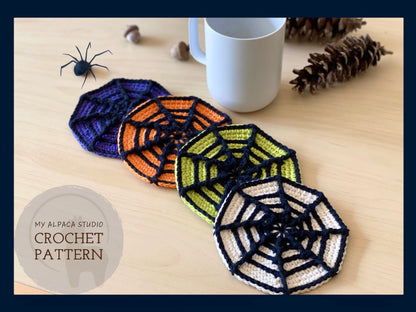 Spider Web Coaster Crochet Pattern - Instant Download PDF