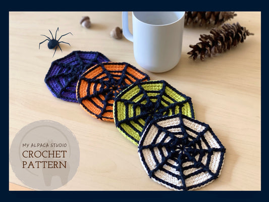 Spider Web Coaster Crochet Pattern - Instant Download PDF