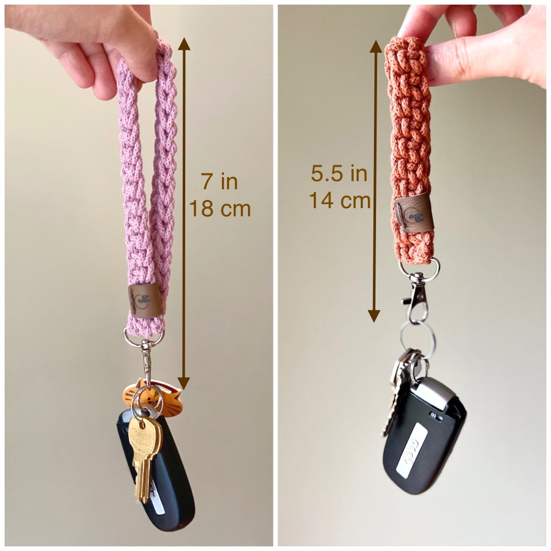 Key Fob Wristlet Keychain (2 Length Options)