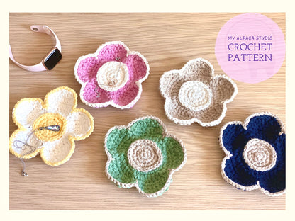 Flower Trinket Dish Crochet Pattern - Instant Download PDF