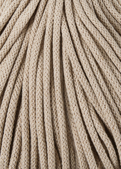 Bobbiny 5mm Braided Cotton Cord (100m/ 108yds) -- BEIGE -- Macrame & Crochet