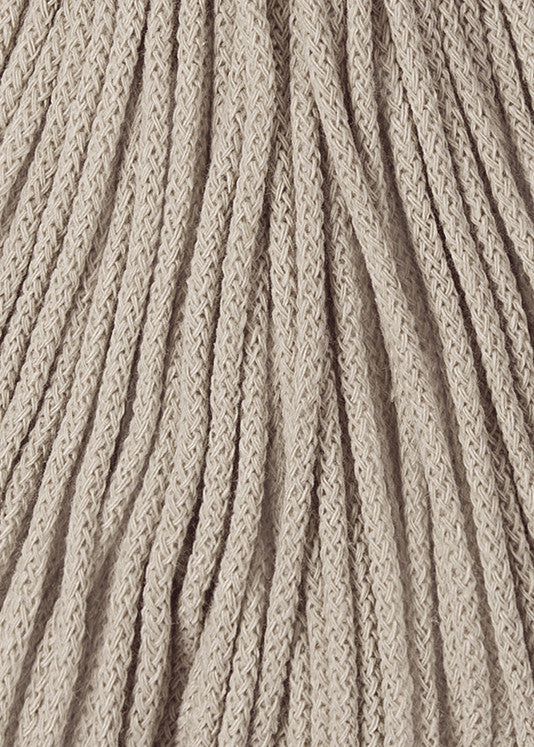 Bobbiny 3mm Braided Cotton Cord (100m/ 108yds) -- BEIGE -- Macrame & Crochet