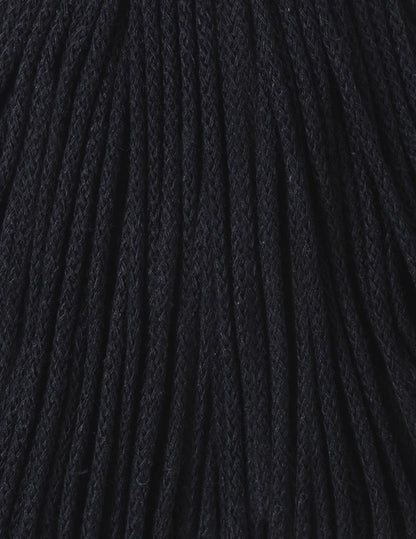 Bobbiny 3mm Braided Cotton Cord (100m/ 108yds) -- BLACK -- Macrame & Crochet