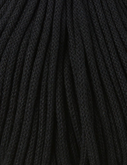 Bobbiny 5mm Braided Cotton Cord (100m/ 108yds) -- BLACK -- Macrame & Crochet