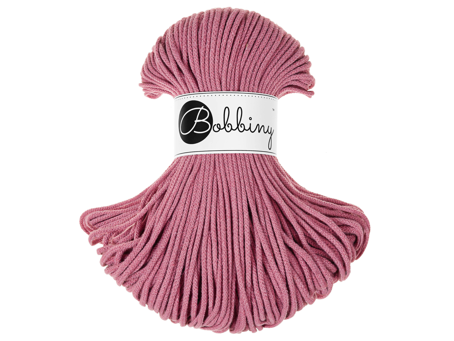 Bobbiny 3mm Braided Cotton Cord (100m/ 108yds) -- BLOSSOM -- Macrame & Crochet