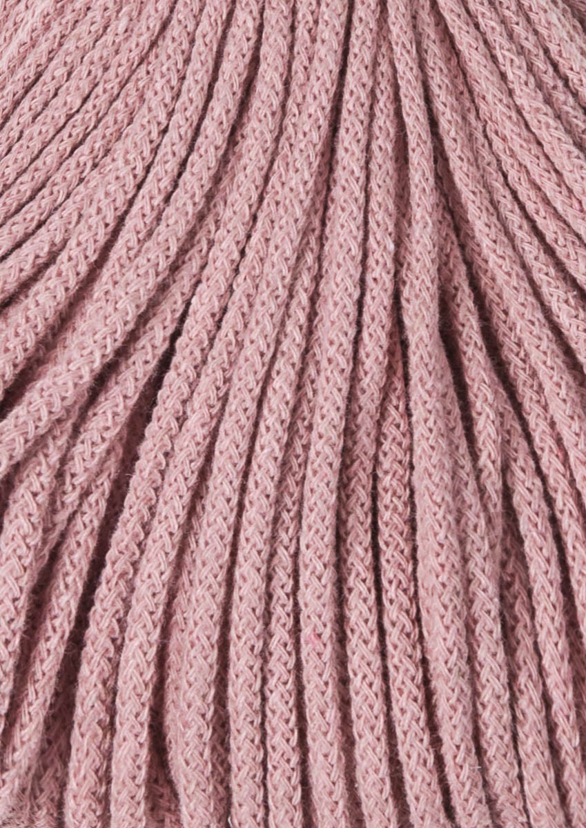 Bobbiny 3mm Braided Cotton Cord (100m/ 108yds) -- BLUSH -- Macrame & Crochet