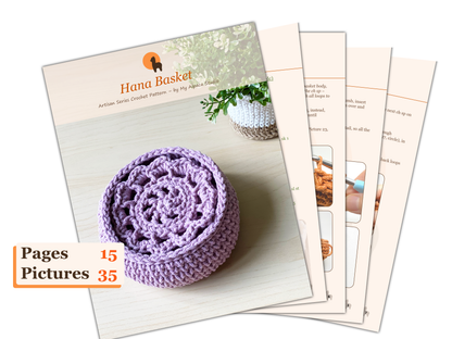 Hana Coaster and Holder Crochet Pattern - Instant Download PDF