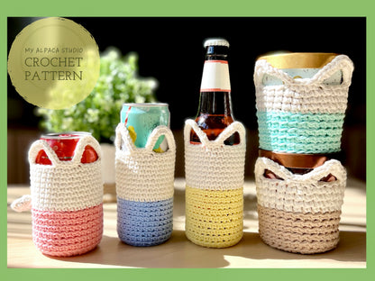 Minimalist Cat Summer Cozies Crochet Pattern - Instant Download PDF