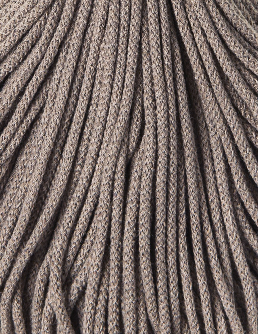 Bobbiny 3mm Braided Cotton Cord (100m/ 108yds) -- COFFEE -- Macrame & Crochet