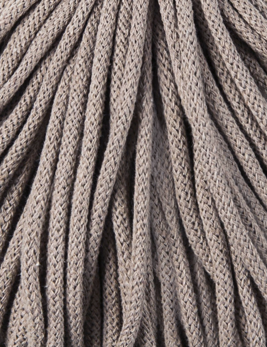 Bobbiny 5mm Braided Cotton Cord (100m/ 108yds) -- COFFEE -- Macrame & Crochet