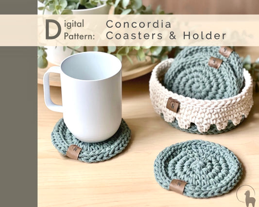 Concordia Coaster and Holder Crochet Pattern - Instant Download PDF