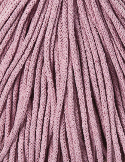 Bobbiny 3mm Braided Cotton Cord (100m/ 108yds) -- DUSTY ROSE -- Macrame & Crochet