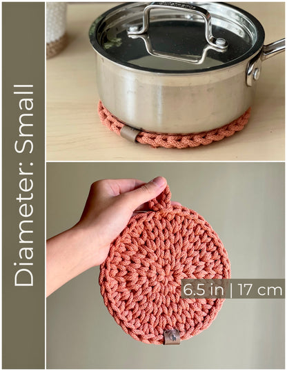 Verdura Hot Pad in 3 sizes Crochet Pattern - Instant Download PDF