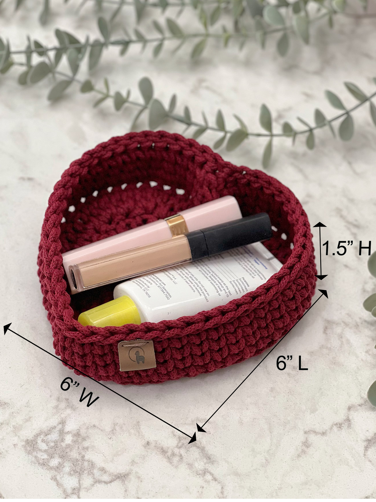 Heart Basket Crochet Pattern PDF + Video Tutorial