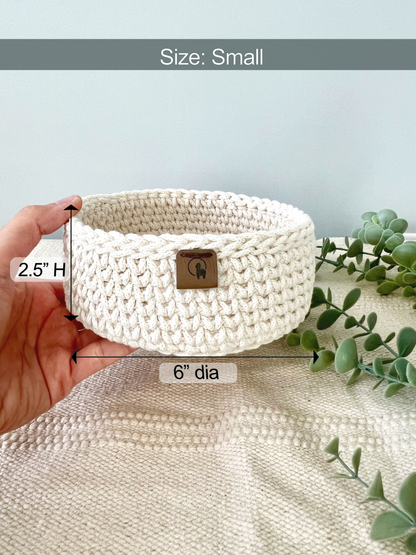 Round Crochet Nesting Basket (3 sizes)