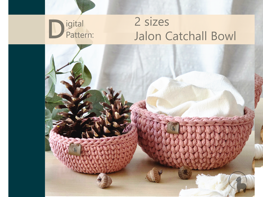 Catchall Basket in 2 sizes (6" & 9") Crochet Pattern - Instant Download PDF