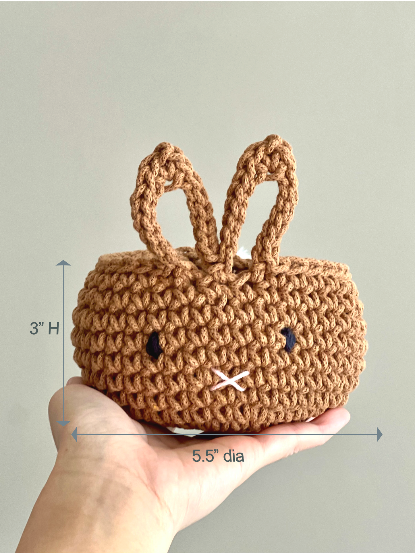 Bunny Basket Crochet Pattern - Instant Download PDF