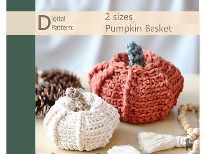 Pumpkin Basket Crochet Pattern - Instant Download PDF