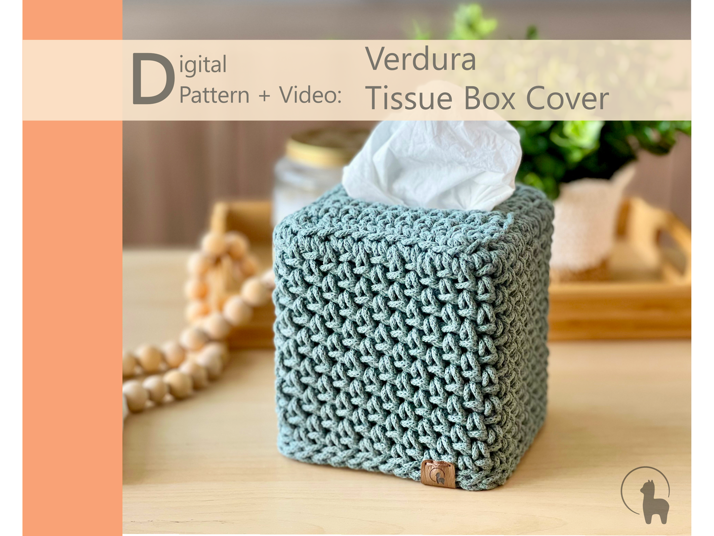 Square Tissue Box Cover Crochet Pattern PDF + Video Tutorial