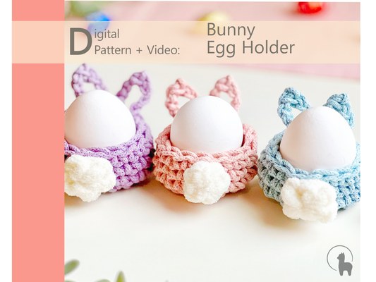 Bunny Egg Basket Crochet Pattern PDF + Video Tutorial